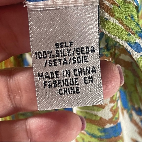 Tibi Silk Off The Shoulder Wrap Style Printed Blouse Size S - Picture 7 of 9